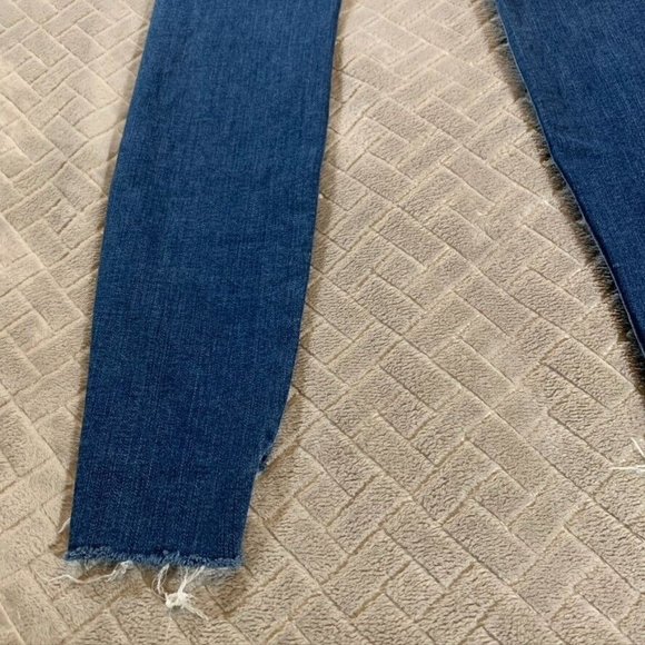 Frame Womens 26 Denim Jeans Blue Skinny Blainey Slits Distressed Medium Wash - Picture 11 of 12